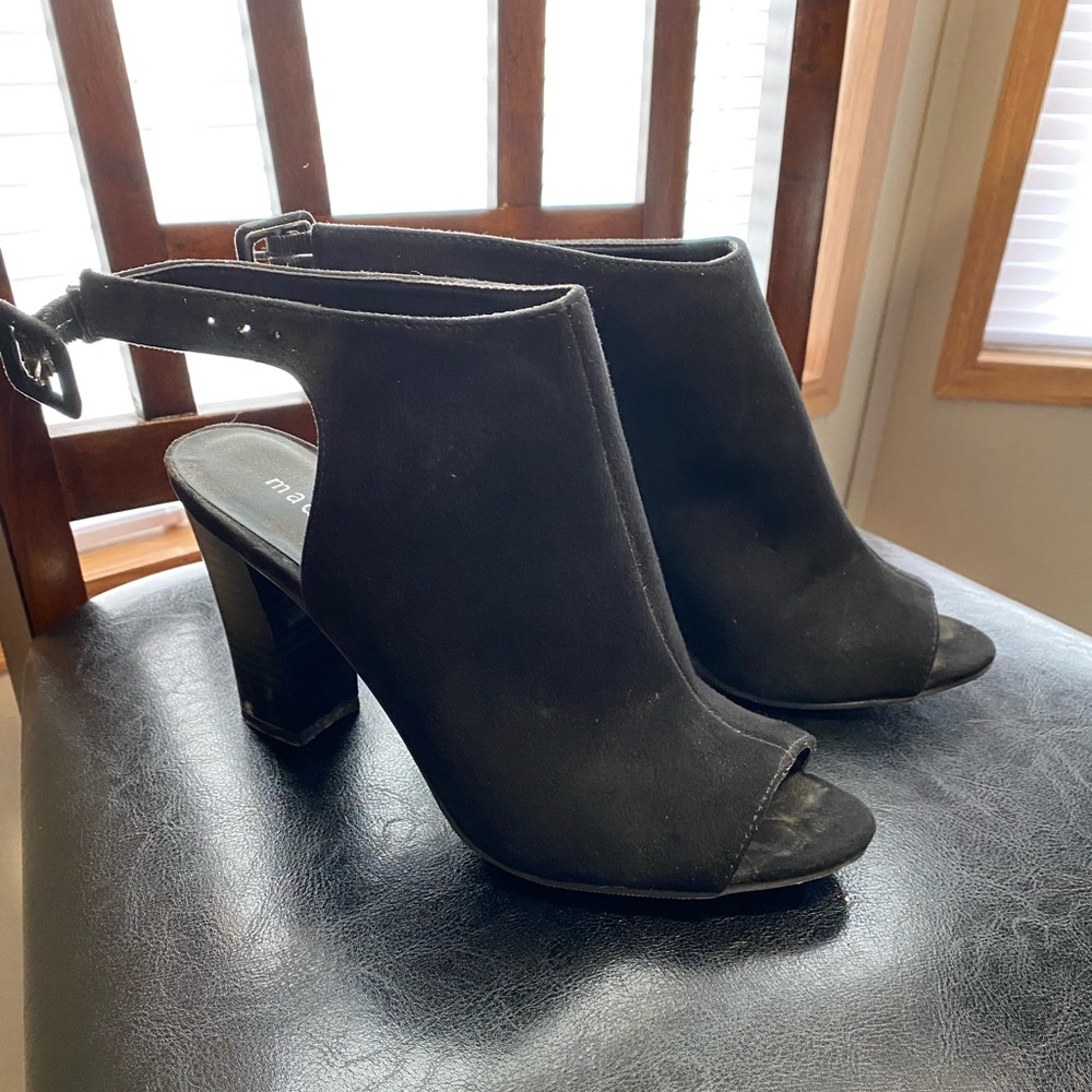 Black Suede Booties Madden Girl